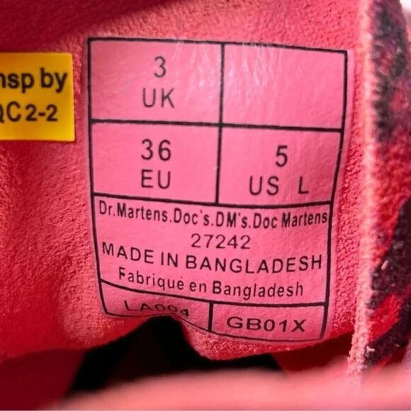 NEW Dr. Martens Docs 1460 Tie Dye Pink Suede Leather Combat Boots Women’s Size 5 - Picture 9 of 11